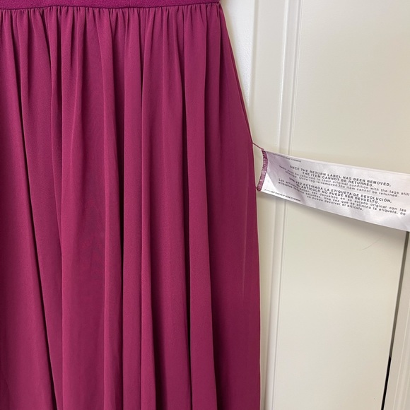 Dress the Population Corey Dark Magenta Fit & Flare Dress - Picture 6 of 10